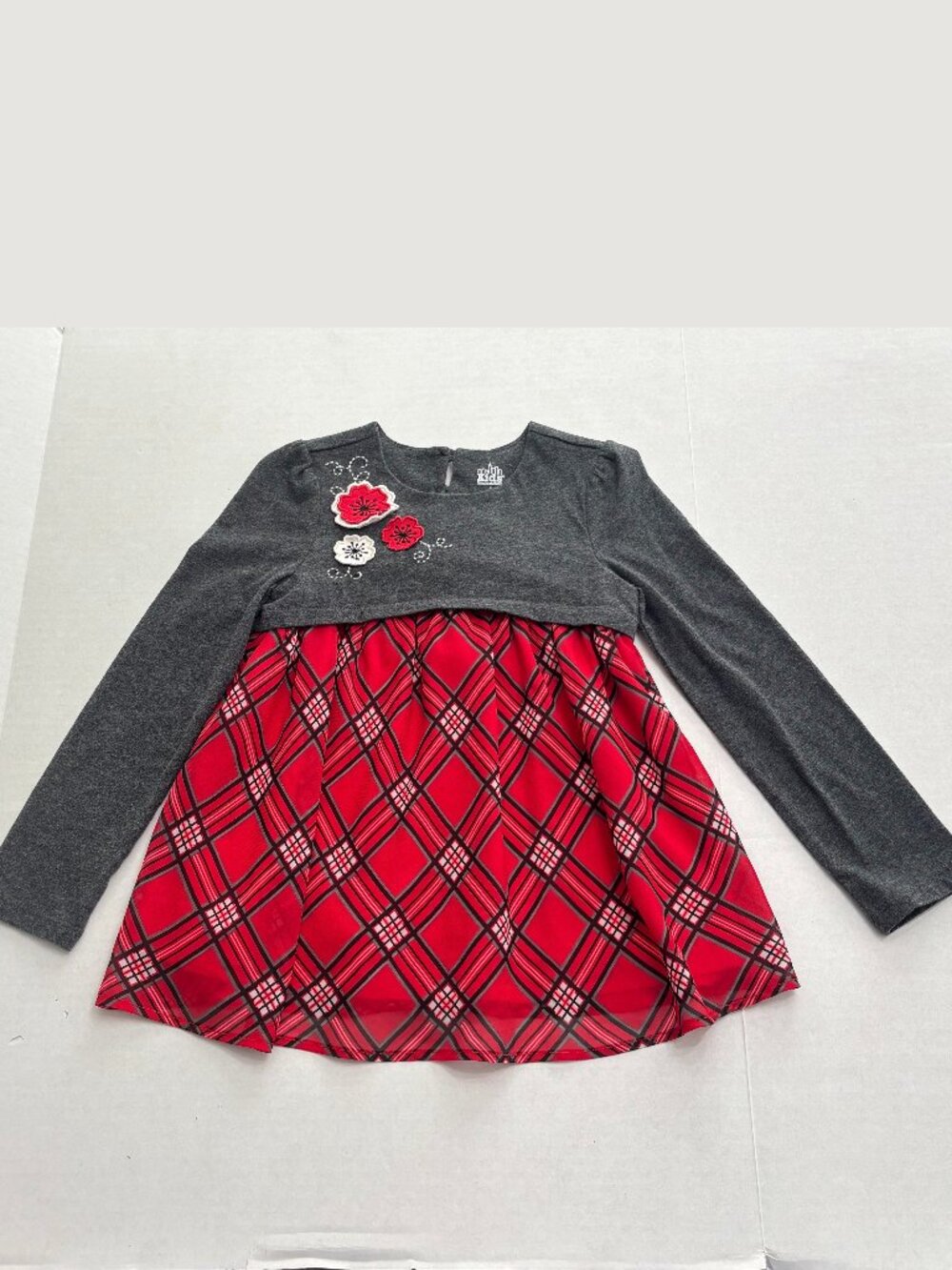 Kids Headquarters Gray/Red Tunic/Dress Size 5